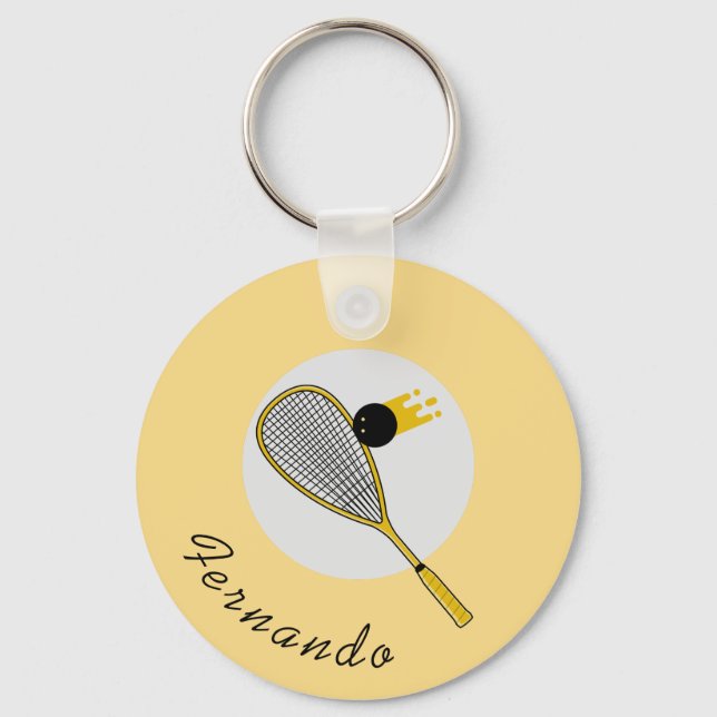 Squash Player Coach Racketball Individuelle Name S Schlüsselanhänger (Vorderseite)