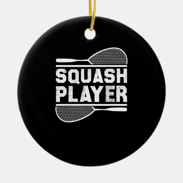 Squash Player Racket Ball Sport Tennis Cou Keramik Ornament (Vorne)