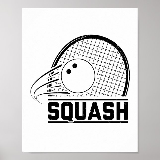Squash-Player | Sport Coach Squasher Geschenk Idee Poster (Vorne)