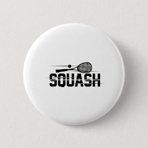 Squash-Player   Sport Squash Racket Geschenk Idee Button