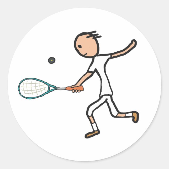 Squash Runder Aufkleber (Vorderseite)