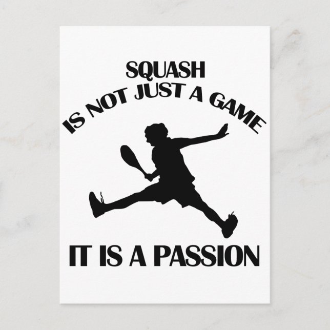 Squash-Sportdesigns Postkarte (Vorderseite)