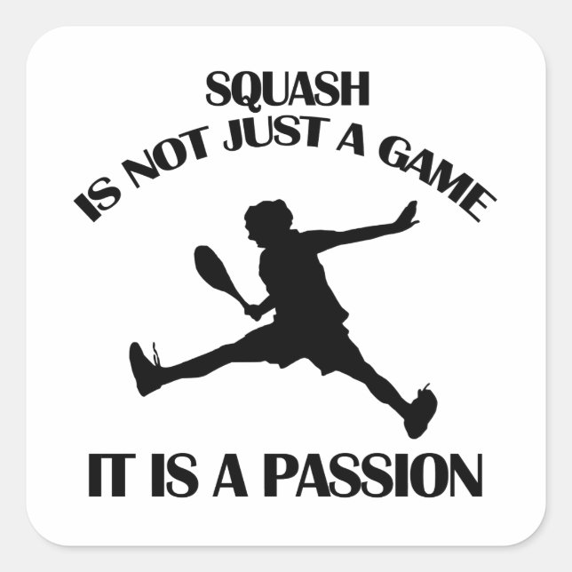 Squash-Sportdesigns Quadratischer Aufkleber (Vorderseite)