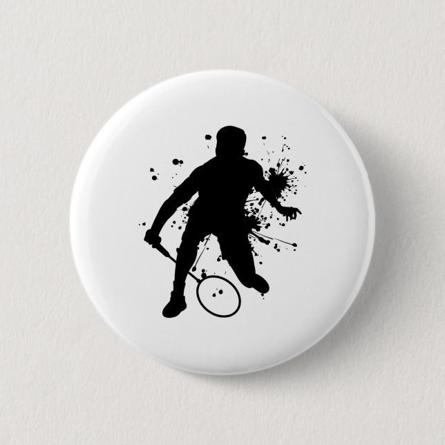 Squash Women's Badminton Player for Men Button (Vorderseite)