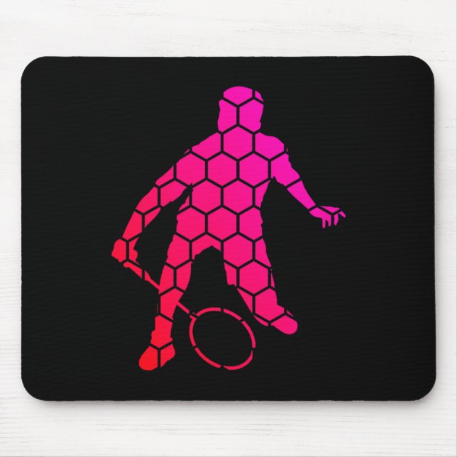 Squash Womens Mens Badminton Shuttle  Mousepad (Vorne)
