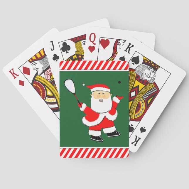 Squashplayer Christmas Spielkarten (Rückseite)