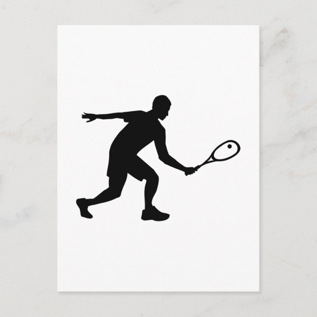 Squashplayer Postkarte (Vorderseite)