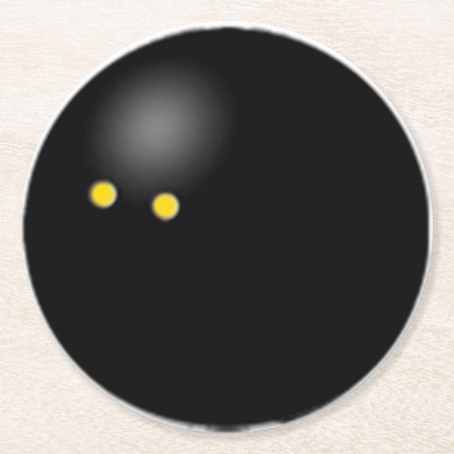 Squashspieler Runder Pappuntersetzer (Vorderseite)