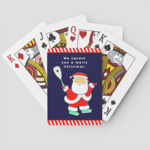 Squashspieler Weihnachten Spielkarten