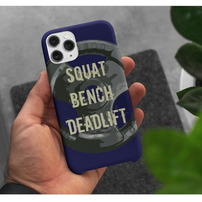 Squat Bench Deadlift Weightlift GYM Workout iPhone 15 Hülle (Squat Bench Deadlift phone case for the gym)