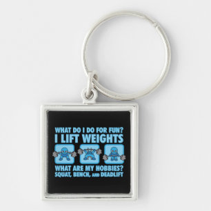 Squat, Bench Press, Deadlift - Hobbies - Kawaii Schlüsselanhänger