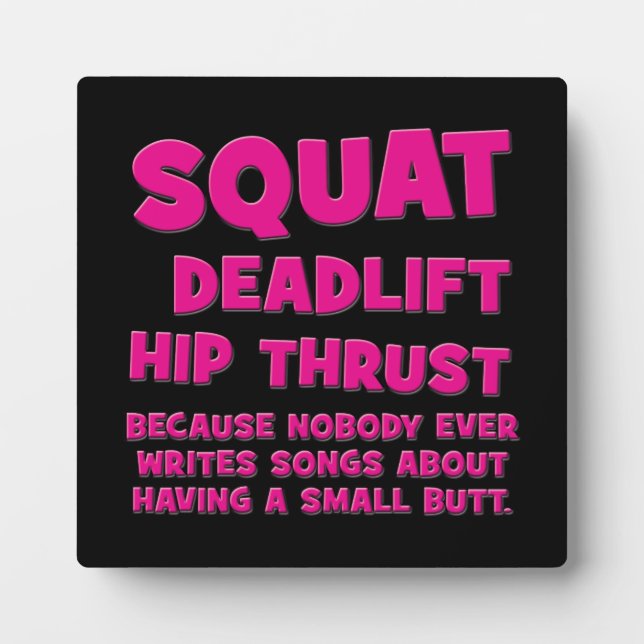 Squat, Deadlift, Angesagter Trubel, Hintern - Frau Fotoplatte (Vorderseite)