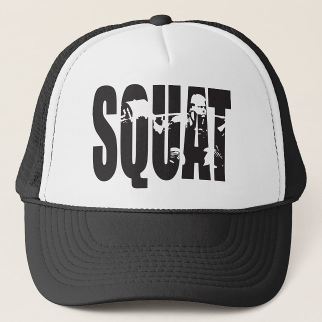 Squat - Gym-Motivation Truckerkappe (Vorderseite)