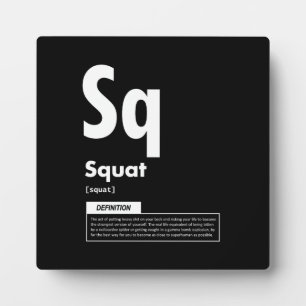Squat - Periodischer Tisch - Funny Gym Meme Fotoplatte