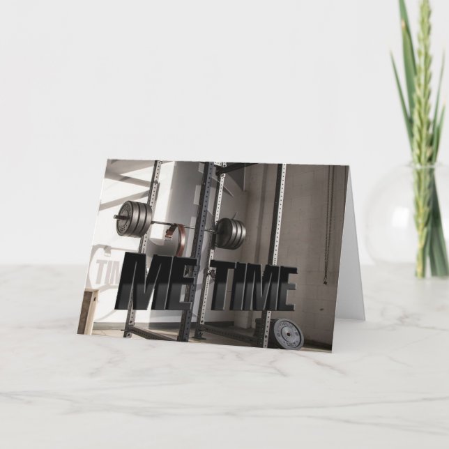 Squat Rack Workout Motivation - Me Time - Gym Karte (Vorderseite)