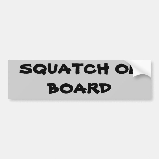 Squatch an Bord Autoaufkleber (Vorne)
