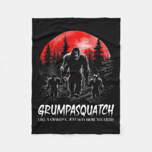 Squatch Funny Bigfoot Vater Sasquatch Yeti Fathers Fleecedecke