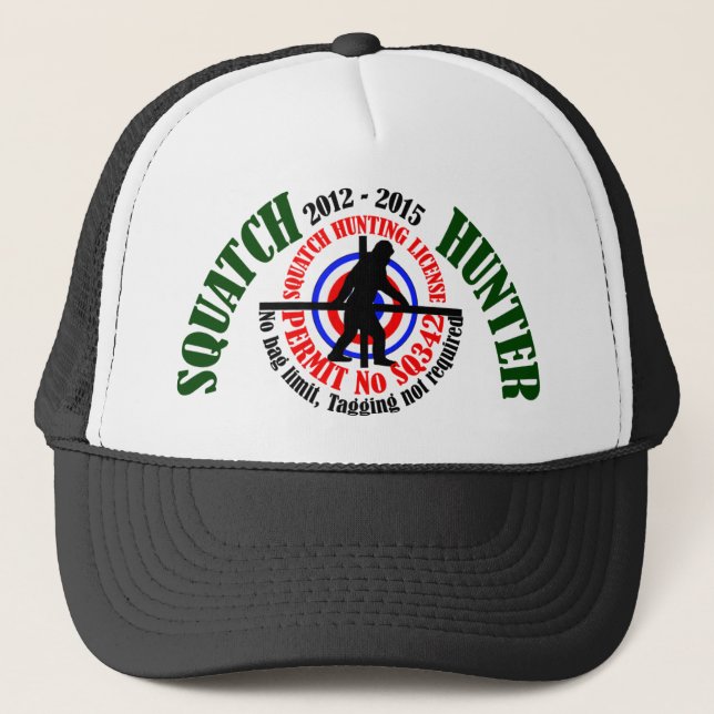 Squatch Jäger Truckerkappe (Vorderseite)