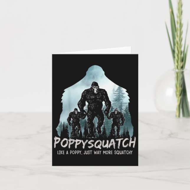 Squatch Popdad Sasquatch Bigfoot Fathday Karte (Vorderseite)