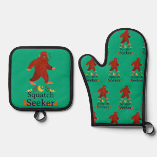 Squatch Seeker großer Fuß Ofenhandschuh & Topflappen-Set