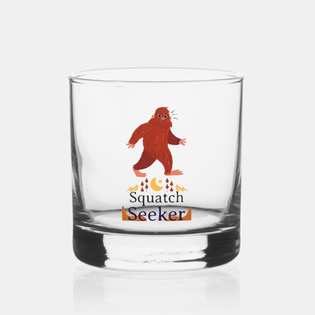 Squatch Seeker großer Fuß Whiskyglas (Vorderseite)