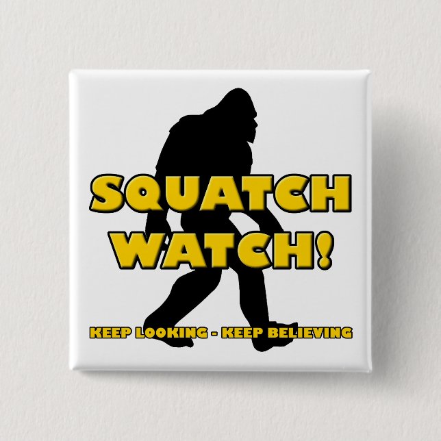 Squatch-Uhr Lustiger Sasquatch Bigfoot Yeti-Knopf Button (Vorderseite)