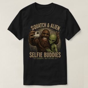 Squatch und Alien Selfie-Kumpels T-Shirt