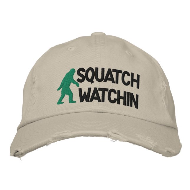 Squatch Watchin Bestickte Kappe (Vorderseite)