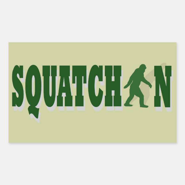 Squatchin Rechteckiger Aufkleber (Vorderseite)