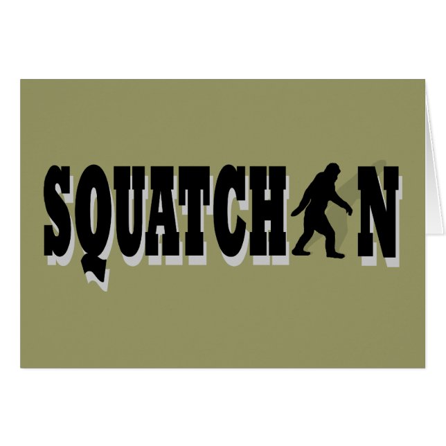 Squatchin, schwarzer Text (Vorderseite (Horizontal))