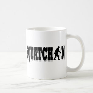 Squatchin, schwarzer Text Kaffeetasse