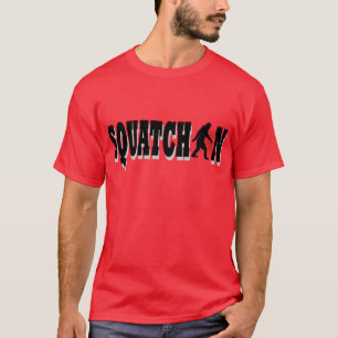Squatchin, schwarzer Text T-Shirt