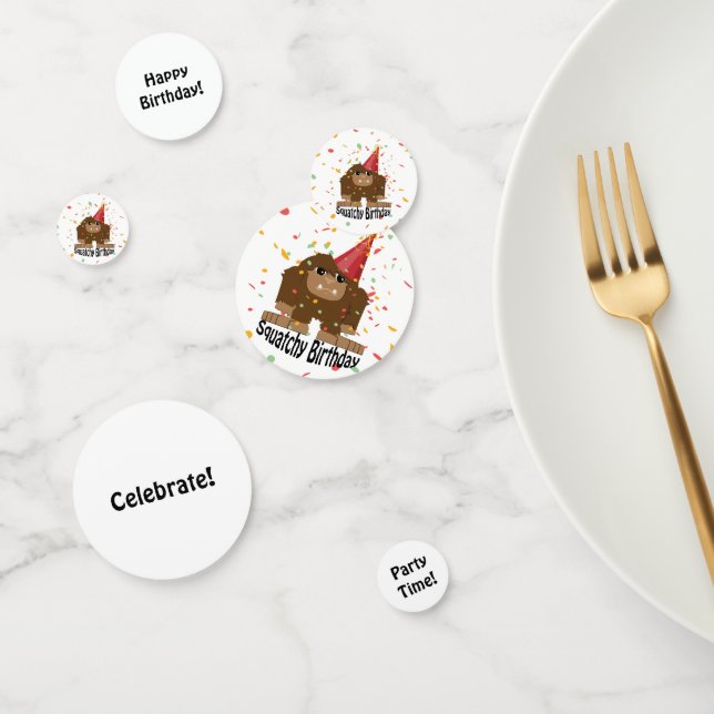 Squatchy Birthday Niedlich Sasquatch Konfetti (Gruppe)