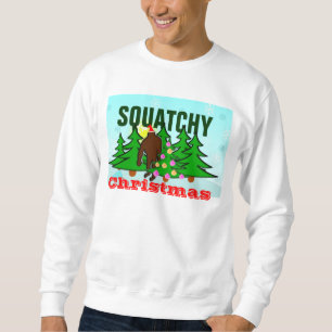 Squatchy hässliche Weihnachtsstrickjacke Sweatshirt