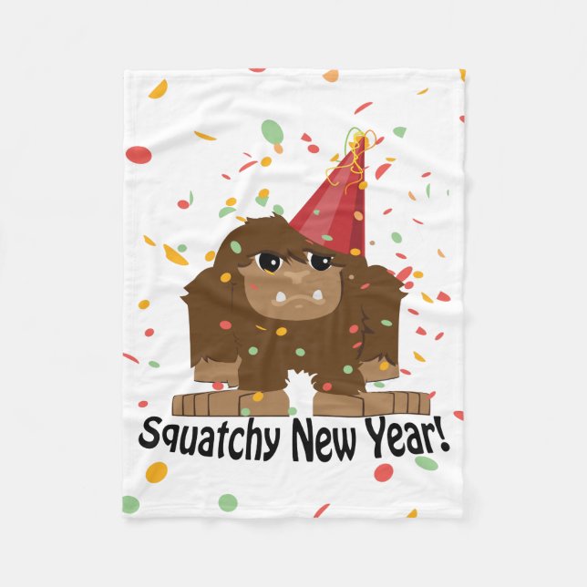 Squatchy New Year Fleecedecke (Vorderseite)
