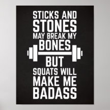 Squats machen mich zum Badass-Gym-Zitat