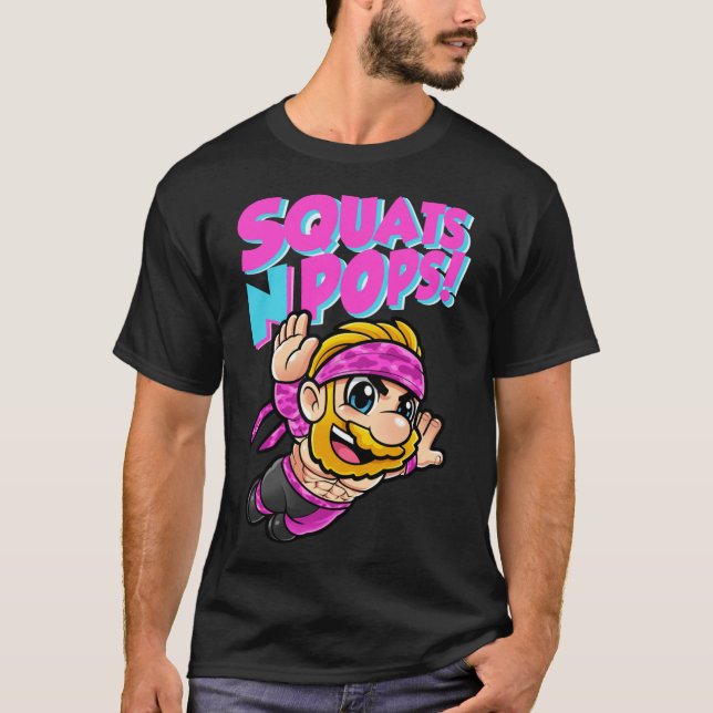 Squats N Pops retro T-Shirt (Vorderseite)