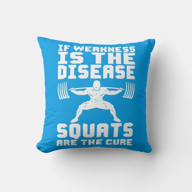 SQUATS SIND DIE KURZE - Workout-Motivierend Kissen (Vorderseite)