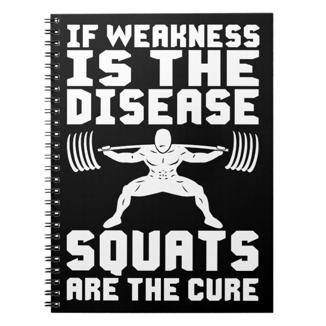 SQUATS SIND DIE KURZE - Workout-Motivierend Notizblock (Vorderseite)