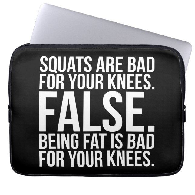 Squats sind schlecht für deine Knie? faux. Fett is Laptopschutzhülle (Vorderseite)