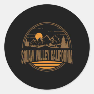 Squaw Valley California Wandern Runder Aufkleber
