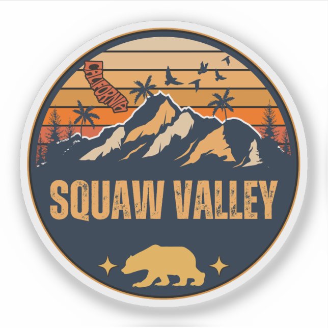 Squaw Valley, Kalifornien Aufkleber (Vorderseite)