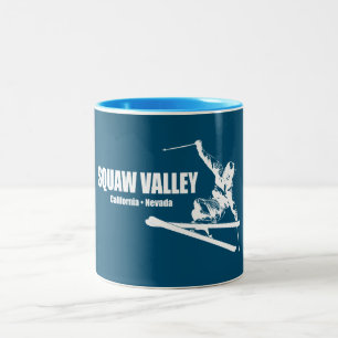 Squaw Valley Ski Resort Skier Zweifarbige Tasse
