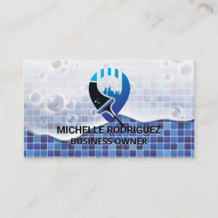 Squeegee City Cleaner Logo   Maid Reinigungsdienst Visitenkarte