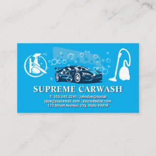 Squeegee   Sprühreinigung   Vakuum   Carwash Visitenkarte
