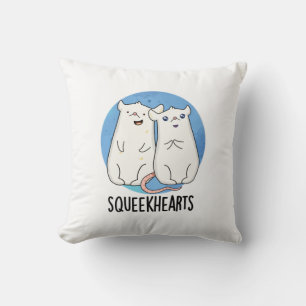 Squeekherzen Funny Mouse Sweetheart Pun Kissen