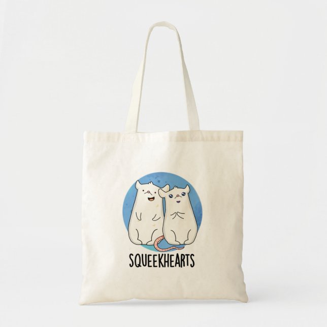 Squeekherzen Funny Mouse Sweetheart Pun Tragetasche (Vorne)
