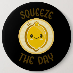 Squeeze den Tag Niedlich Adorable Kawaii Lemon Foo Button