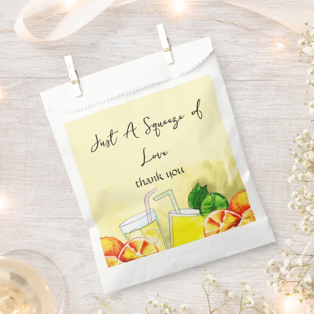 Squeeze der Liebe Lemonade Lemon Citrus Brautparty Geschenktütchen (Ausgeschnitten)