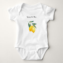 Squeeze the Day Baby Bodysuit, Lemon Onsie Strampler